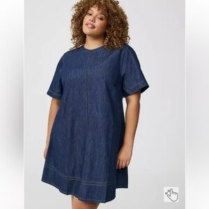 Torrid size 00x 10 M/L Mini Crew-Neck Denim Dress